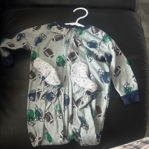 Carter's Gray Sports Print Kids Footie